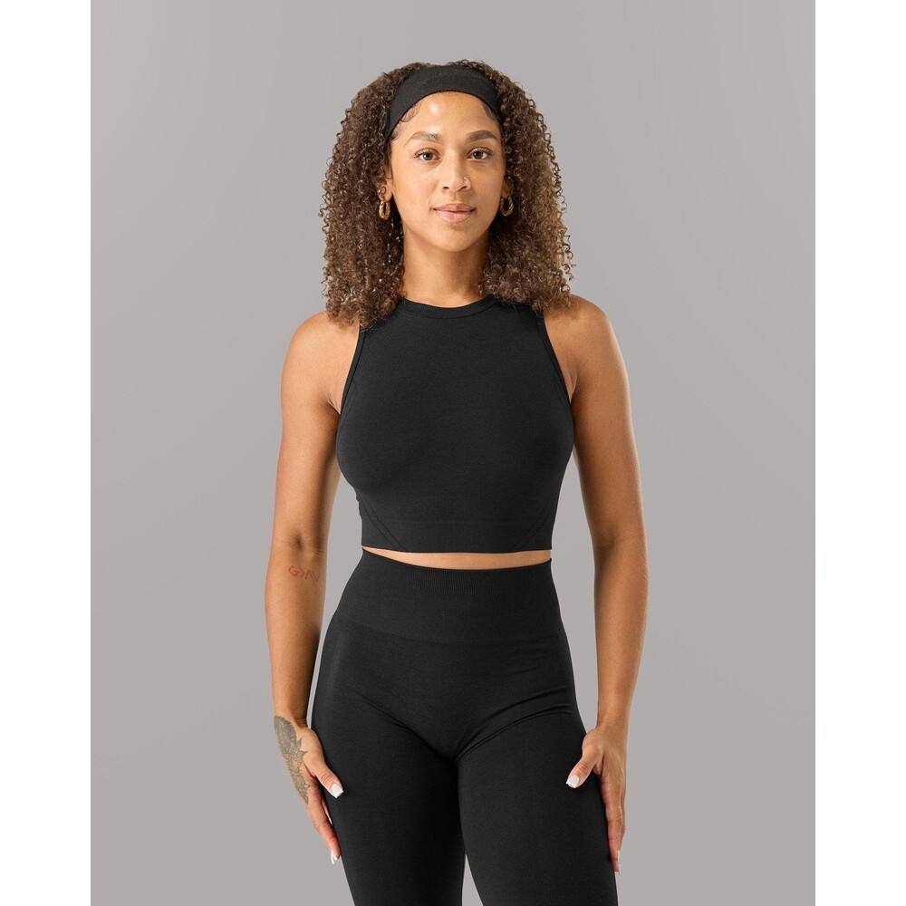 Alphalete Stratus Crop Tank Black Size XS